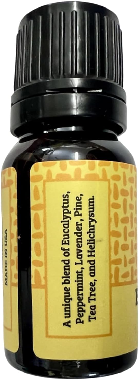 Wild Essentials Breathe Easier 100% Pure Essential Oil Synergy Blend - 10ml, Cool and clearing for Congestion, Sinus, Allergies, stuffy Nose, Cold and flu Symptoms, Made and Bottled in USA
