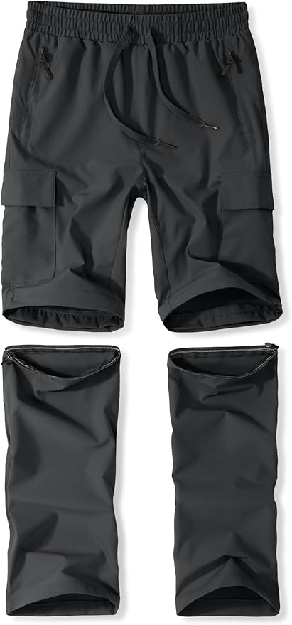 Boys Convertible Hiking Pants Kids Zip Off Scout Pants Youth Teen Boy Quick Dry Outdoor Fishing Waterproof Lightweight 4-18Y