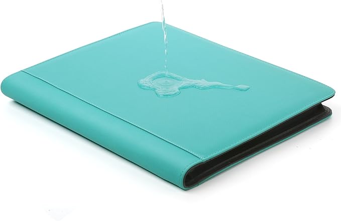 GERMUN Toploader Binder, Holds 324 Toploaders, 9 Pocket Top Loader Binders with Sleeves for 3 x 4'' Toploaders, Double-Sided Pocket Top Loader Storage Binder, Trading Card Binder - Diamond Lake Blue