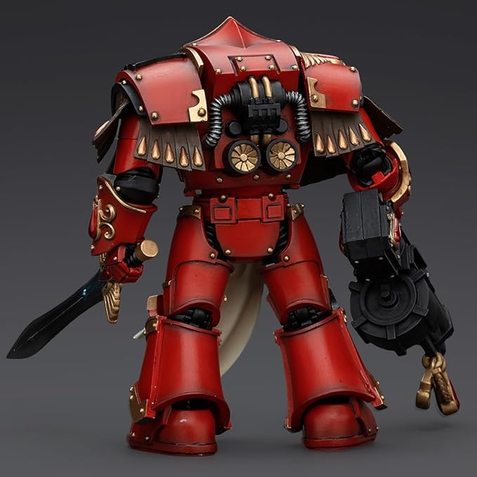 JOYTOY Warhammer The Horus Heresy 1/18 Action Figure Blood Angels Crimson Paladins Squad Crimson Paladin with Iliastus Assault Cannon Collection Model
