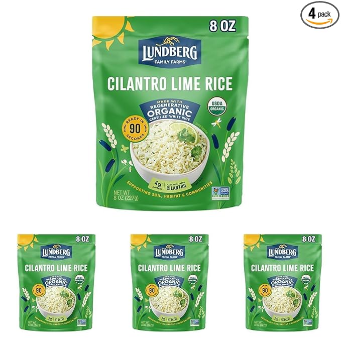 Lundberg Cilantro Lime Rice 5.5 Oz (Pack of 4)