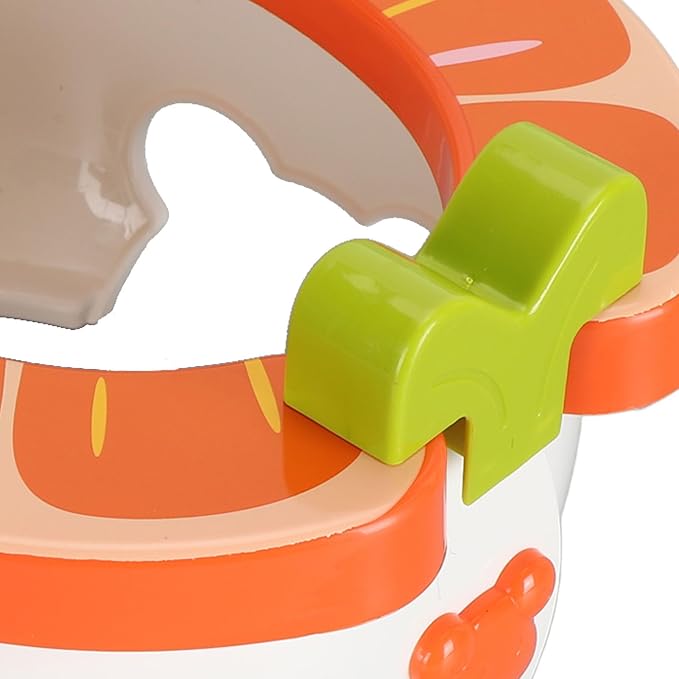 Yinhing Toddler Potty Training Toilet 2 in Foldable Portable Travel for Kids Green Compact Design Easy to Non Slip Base (Orange)