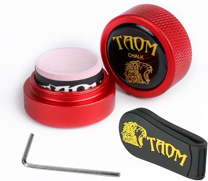 TAOM Pool Chalk Holder Round Shaped Practical Tool Billiards Accessories Magnetic Mini Chalk Tip Case Container Round Box Billiards
