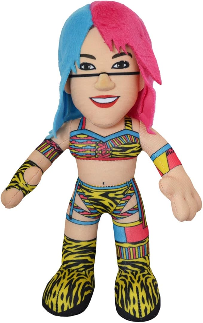 Bleacher Creatures WWE Asuka 10" Plush Figure- A Wrestling Diva for Play or Display