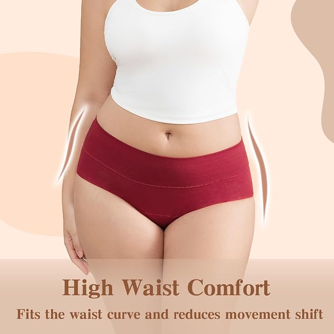 Women's Period Washable Urinary Incontinence Cotton Brief Underwear Menstrual Panties with Leakproof