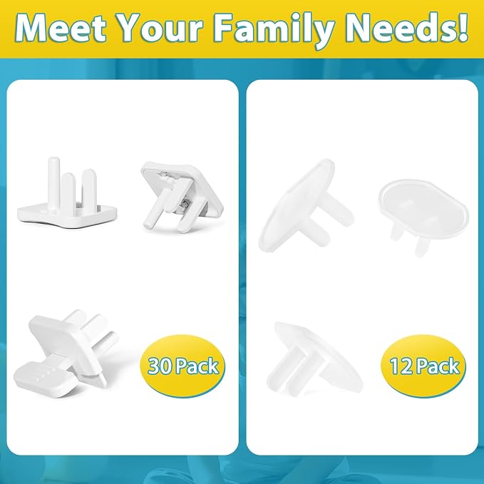 Babepai Outlet Covers Baby Proofing 42-Pack White, Child Proof Electrical Protector Safety Baby Safety Plug Covers