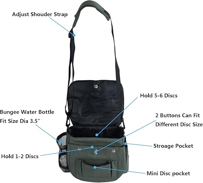 Disc Golf Set- Putter, Mid-Range, Driver, Mini Disc, Towel with Bag