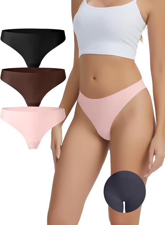Seamless Camel Toe Thongs for Women Invisible Thong Panty Liners No Show Camel toe G-Strings Workout Underwear