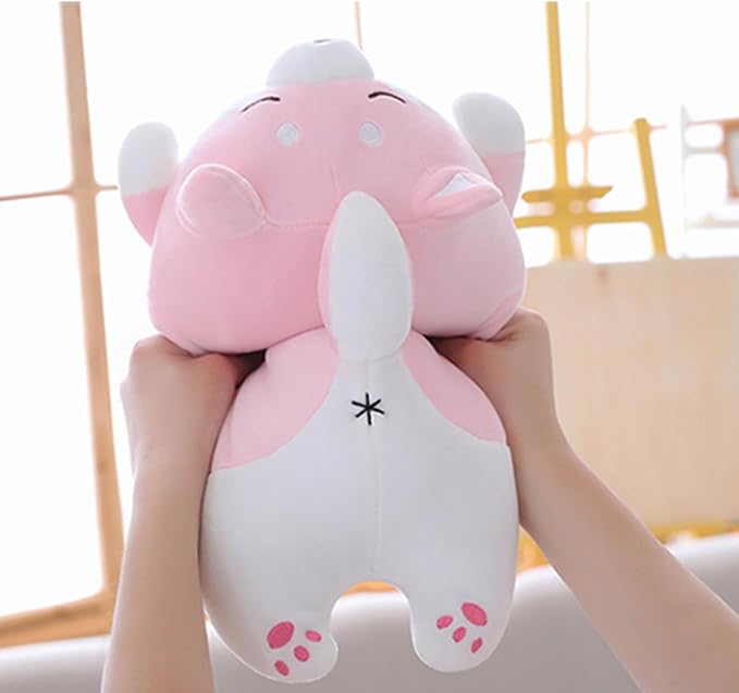 Shiba Inu Dog Plush Pillow, Cute Corgi Akita Stuffed Animals Doll Toy Gifts for Valentine's Gift, Christmas,Sofa Chair, Pink Blink, 22.8"