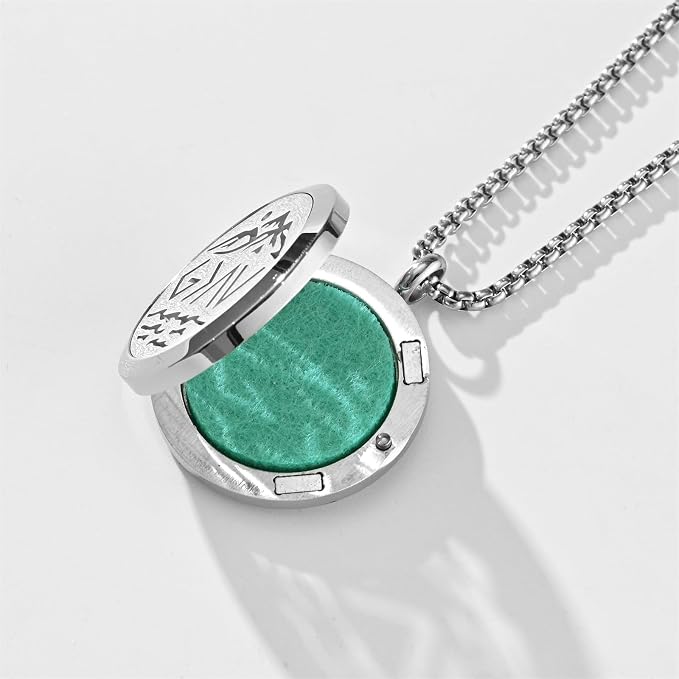 Essential Oil Diffuser Stainless Steel Necklace for God is Greater Than The Highs and Lows, Best for Aromatherapy-Perfume, Fragrance, Scent Diffusers Gift for Daughter Son Dad and Mom