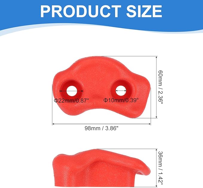 PATIKIL Climbing Rock Wall Grips Play Set Climber Attachments with Double Hole for Playground Accessory Indoor Outdoor