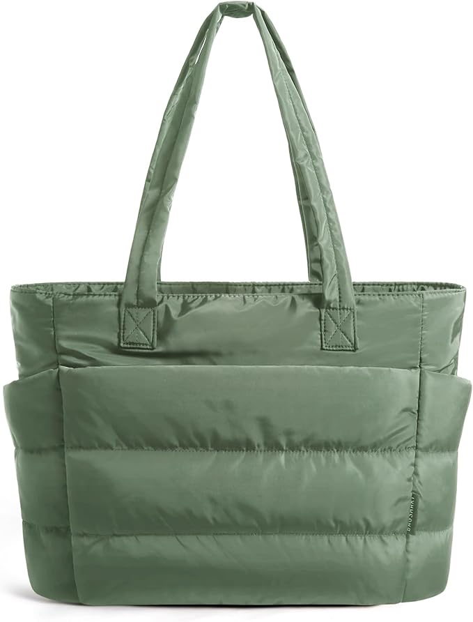 BAGSMART Tote Bag for Women, Lightweight Puffy Tote Bag with Compartments Shoulder Bag Handbag for Travel, Work, Gym | Lightweight