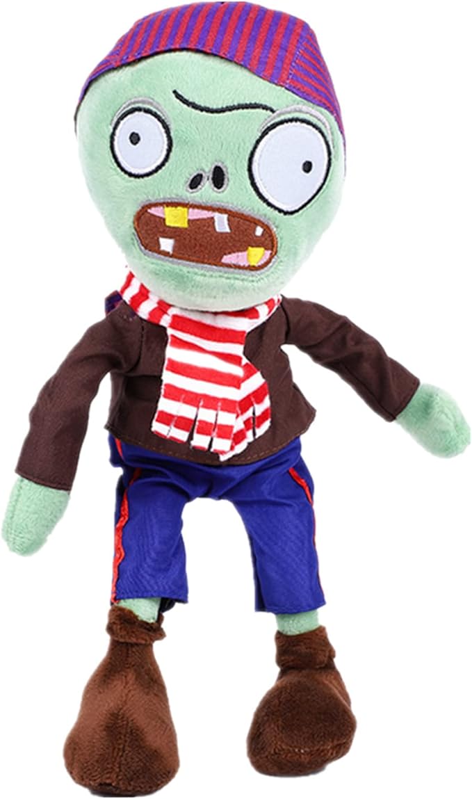 3 PCS PVZ Plant and Zombies Plush Sets Toys Stuffed Soft PVZ Figure Doll Swashbuckler, Pirate, New Pirate Zombie Great Gift for Christmas, Birthday New