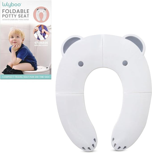 Lulyboo Non-Slip Folding Travel Potty Seat for Toddlers & Kids - Compact, Safe, Easy to Clean, Fits Most Toilets, Comfortable Design, Includes Carry Bag, Ideal for Potty Training & On-the-Go Parents
