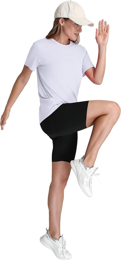 OFEEFAN Workout Tops for Women UPF 50+ Breathable Quick Dry Loose Fit T Shirt Outdoor Yoga Running Hiking Gym Tee Top