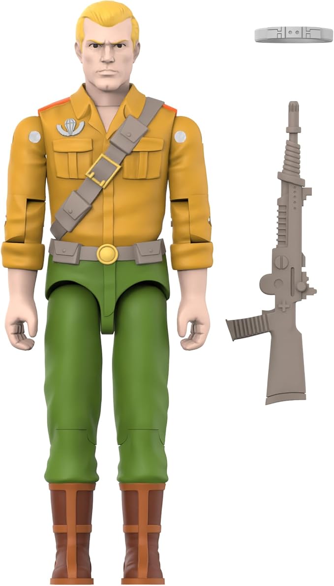 Super7 Reaction+ G.I. Joe Duke (Cartoon) - 3.75" G.I. Joe Action Figure with Accessories Classic Cartoon Collectibles and Retro Toys