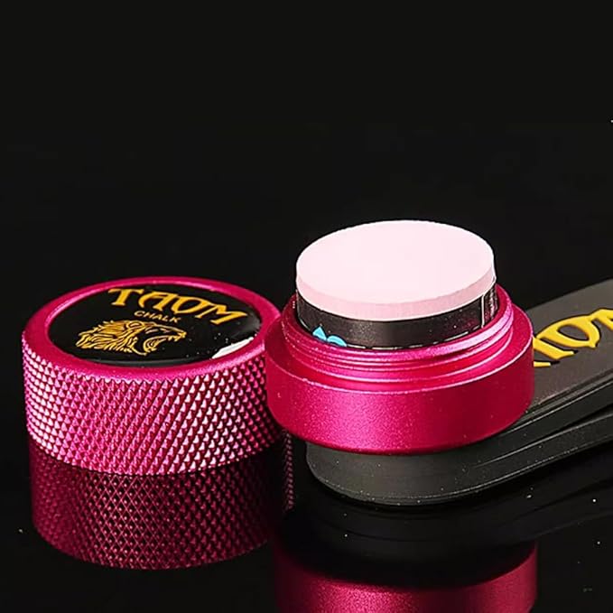 TAOM Pool Chalk Holder Round Shaped Practical Tool Billiards Accessories Magnetic Mini Chalk Tip Case Container Round Box Billiards