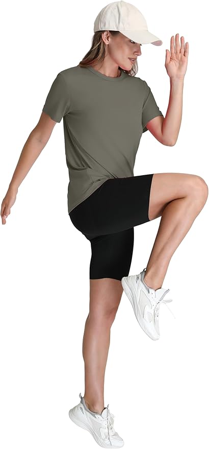 OFEEFAN Workout Tops for Women UPF 50+ Breathable Quick Dry Loose Fit T Shirt Outdoor Yoga Running Hiking Gym Tee Top