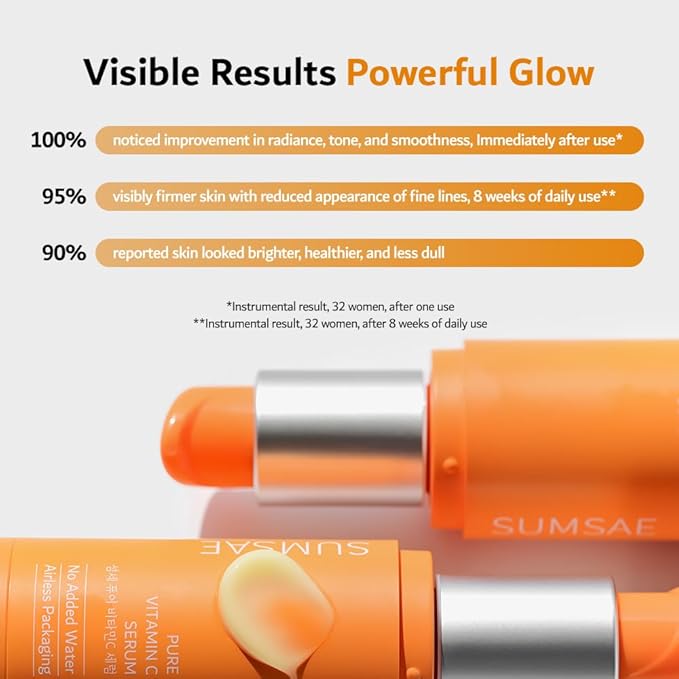 Pure Vitamin C Serum - Korean Skincare with Vitamin 10.5%, Waterless (No oxidation formula), Special Airless Pump, Brightening and Firming Skin, Improving Uneven/Dull Skin Tone, 30ml/1.01fl.oz