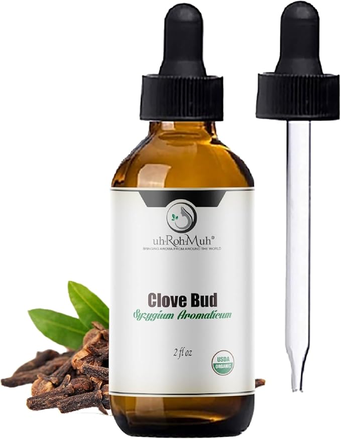 Clove Bud Essential Oil - Steam Distilled 100% Pure Eugenia Caryophyllus Clove Oil for Diffuser, Aromatherapy, Massage, DIY Skincare Hair Care, Warm Spicy Fragrance Natural - Indonesia - 2 FL Oz