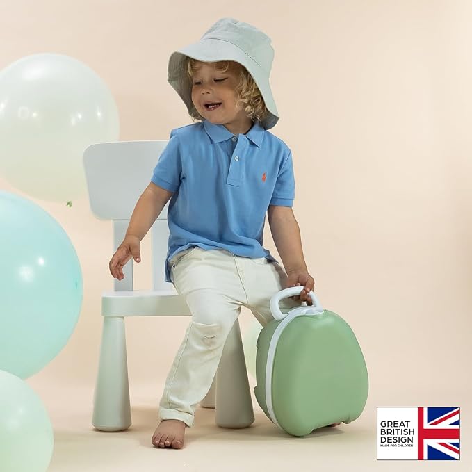 My Carry Potty - Green Pastel Travel Potty, Award-Winning Portable Toddler Toilet Seat for Kids to Take Everywhere