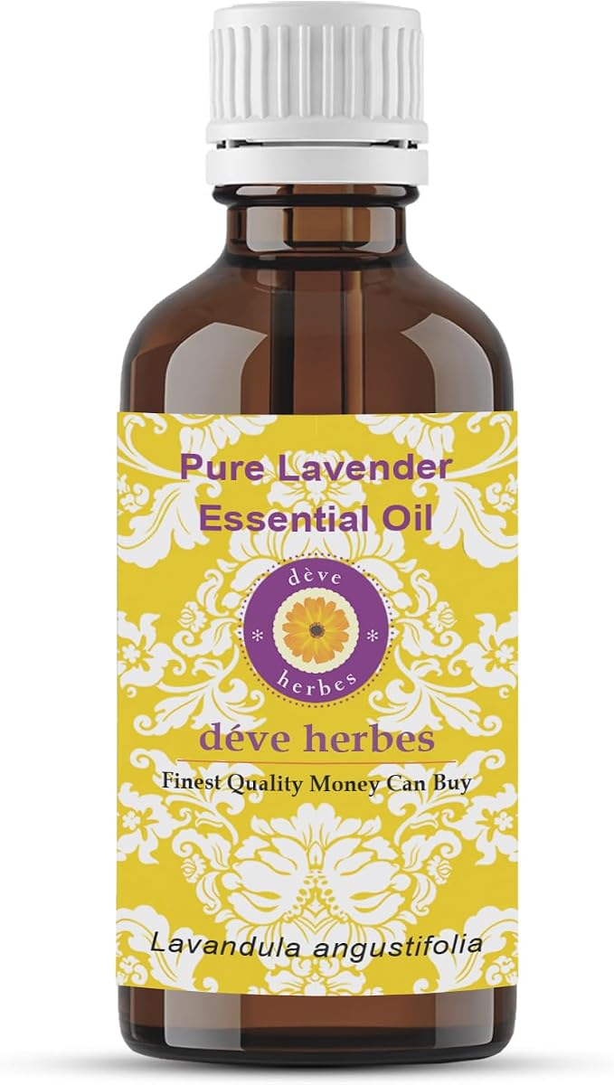 Deve Herbes Pure Lavender Essential Oil (Lavandula angustifolia) Steam Distilled 10ml (0.33 oz)