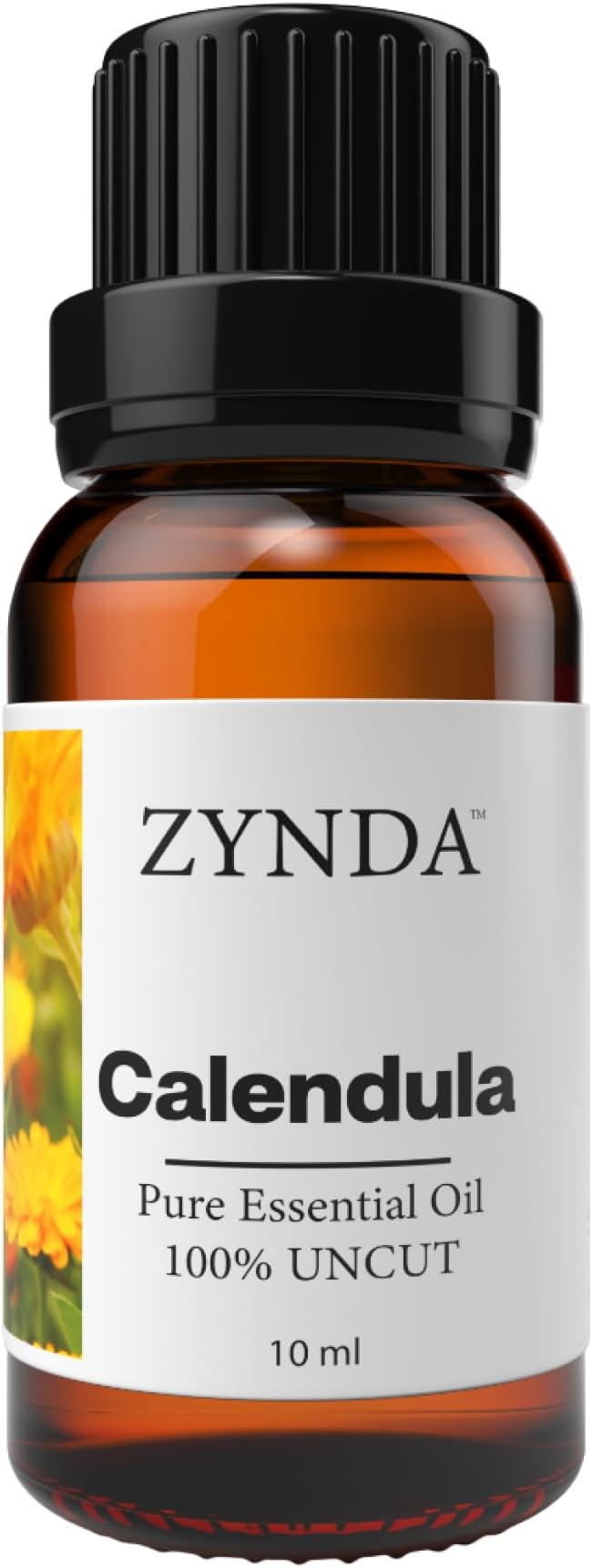 Premium Calendula Oil Pure and Natural – 100% Organic Calendula Essential Oil Extract for Skin, Hair Care, Massage, and Self-Care, Calming Herbal Blend in 10ml Amber Glass Bottle