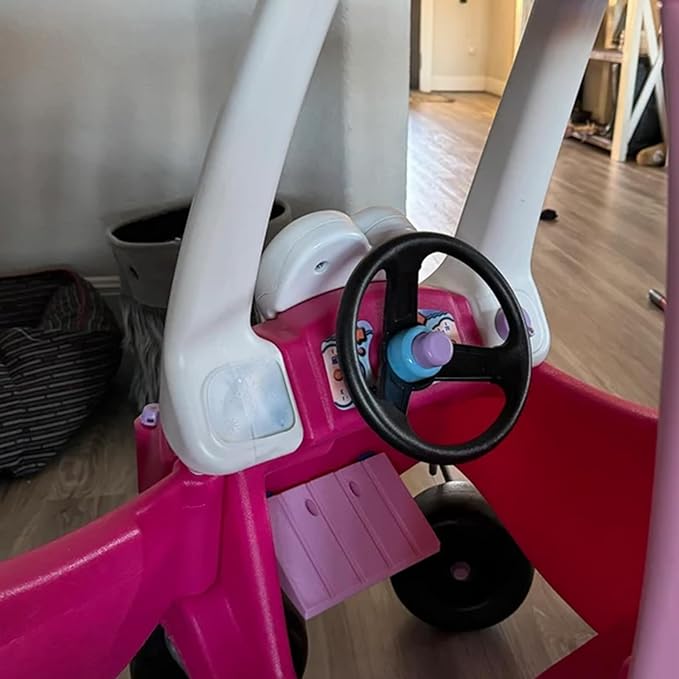 for Little Tikes Cozy Coupe and for Cozy Truck, Universal Foot Pedal DIY Upgrade Kit(Universal) (Pink)