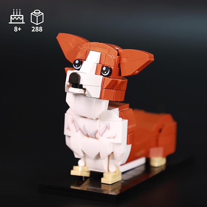 KAZI Adorable Dogs Building Toy Set,Dog Gift fors Animal-Lovers,Ideas Corgi Dog Building Set for Girls and Boys,Creative Buildable Toys for Kids 8 and Up,Party Favors,Gifts for Halloween Christmas
