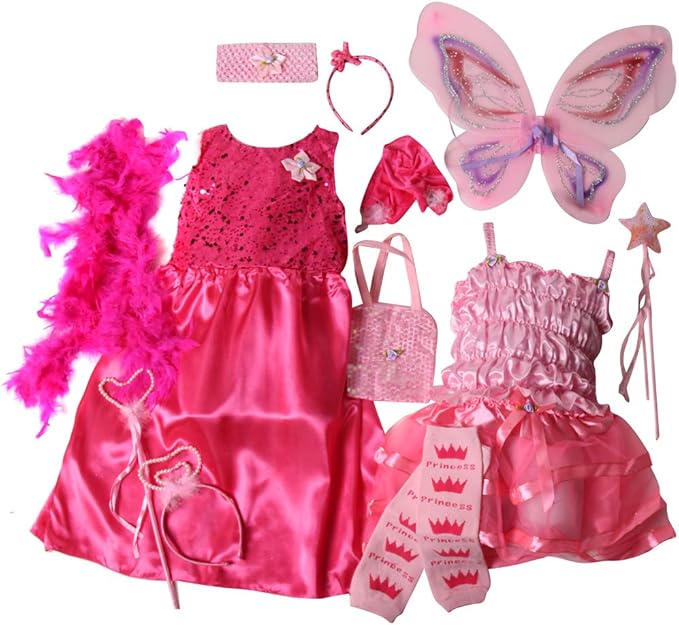 Girls Pretty Pretty Pink Dress Up Accessory Gift Set Size 3-6 Years