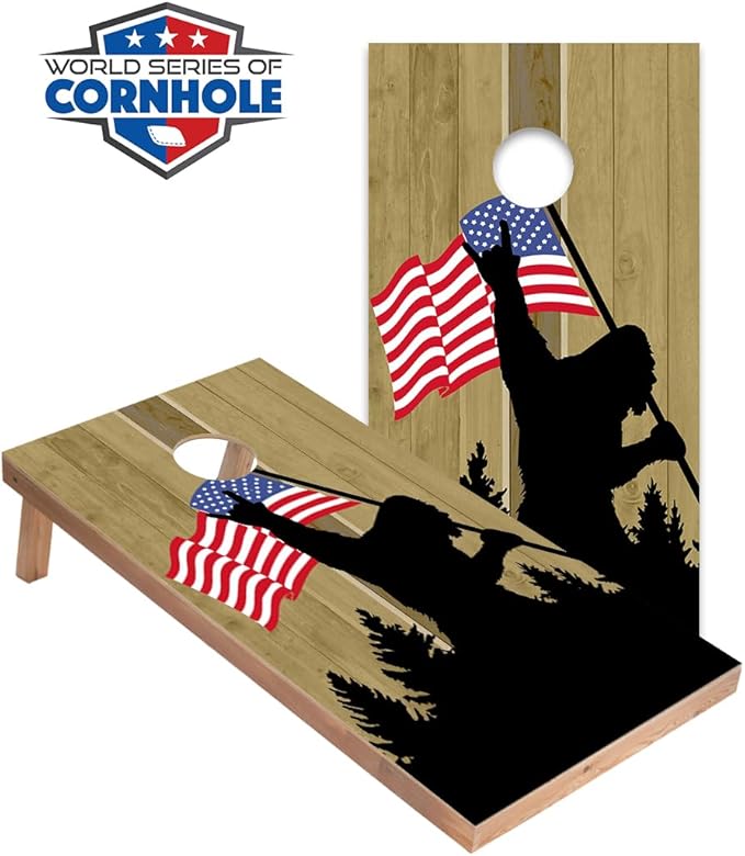 World Series of Cornhole Regulation Size Cornhole Boards - Lightweight & Durable All-Wood Construction | Backyard Bean Bag Toss Set | Outdoor Game for Tailgates & BBQs