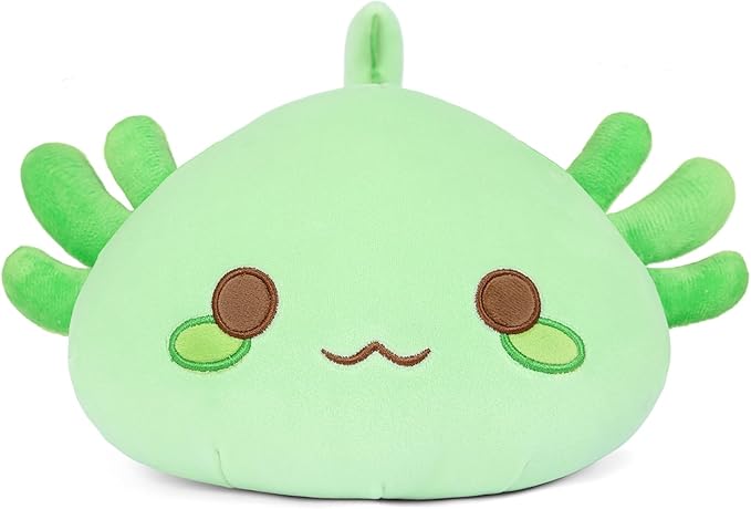 Onsoyours Cute Axolotl Plushie, Soft Stuffed Animal Salamander Plush Pillow, Kawaii Plush Toy for Kids (Green Axolotl, 13")