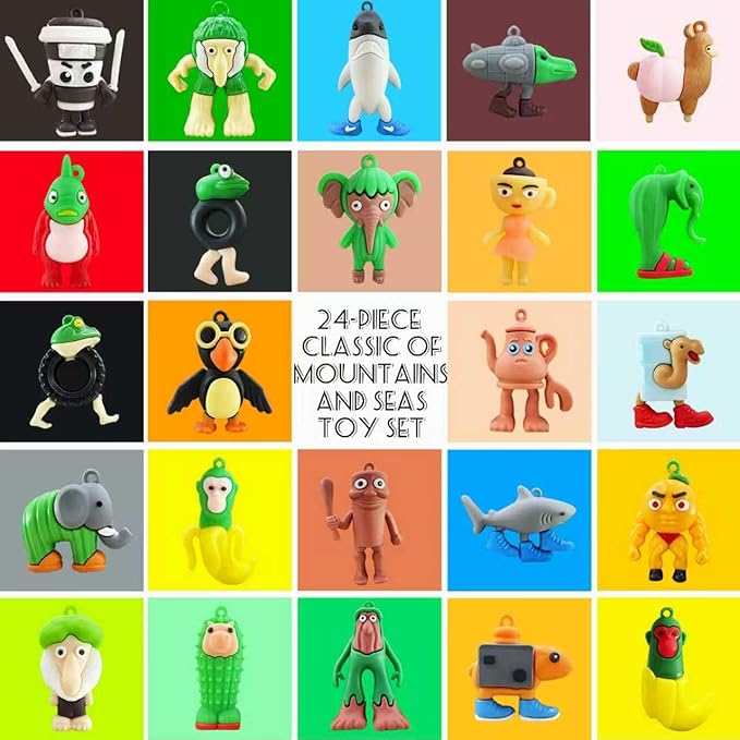 Italian Toys Set – Tralalero Tralala Collectible Figures & Tung Tung Sahur Desktop Decor, Unique Art Toys for Collectors, Stylish and Vibrant Desktop Accessories (24pcs)