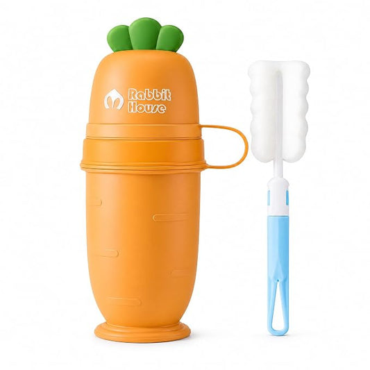 Cute Potty Training Toilet for Toddlers Boys and Girls, Portable Urinal with Clean Brush, Emergency Toilet Pee Bottle Pee Cup for Toddler Car Travel, Camping, Outside (Lemon Yellow)