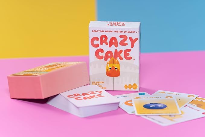 Crazy Cake Card Game for Kids and Adults - Family Fun for Game Nights - Collect Ingredients to Build Your Cake and Sabotage Rival Bakers - 2-6 Players - 20 Minutes to Play - Ages 8+