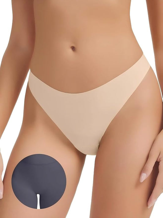 Seamless Camel Toe Thongs for Women Invisible Thong Panty Liners No Show Camel toe G-Strings Workout Underwear