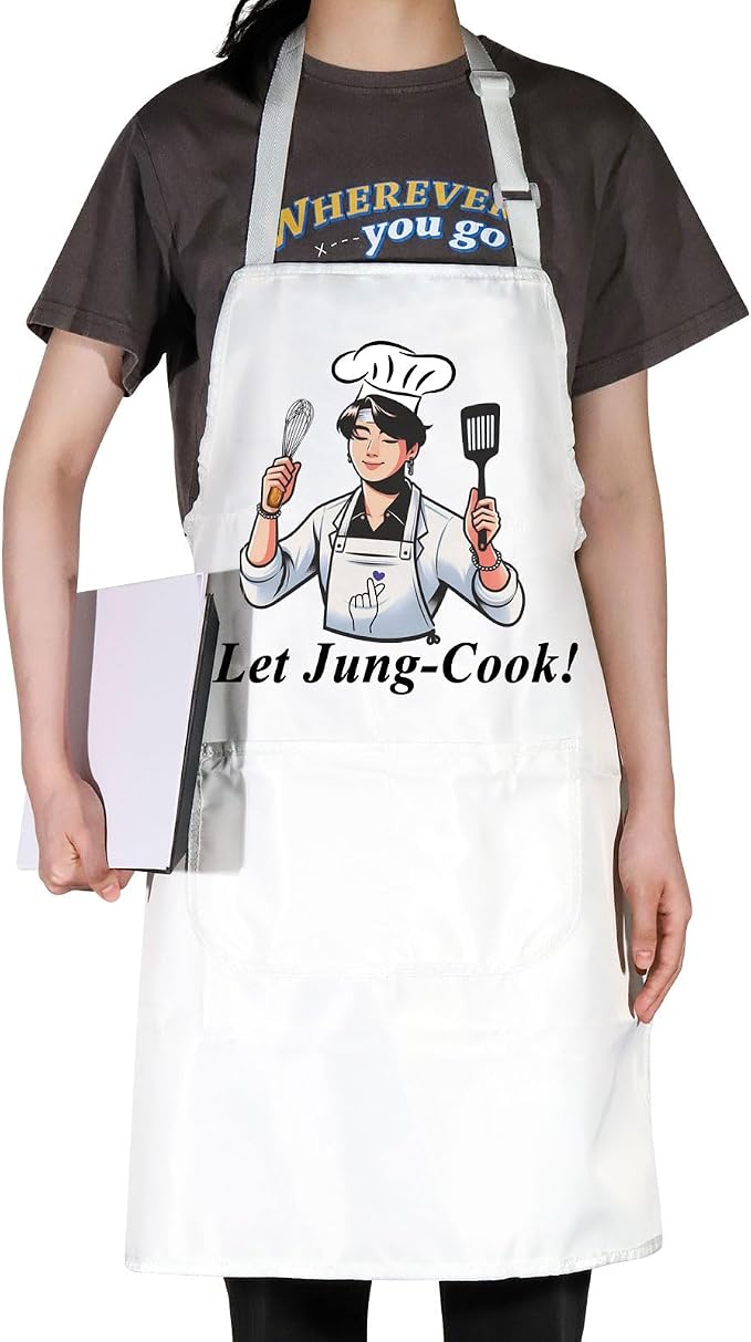 JNIAP Korean Group Kitchen Apron Korean Group Fans Gifts Korean Group Kitchen Gifts Korean Music Lover Gift
