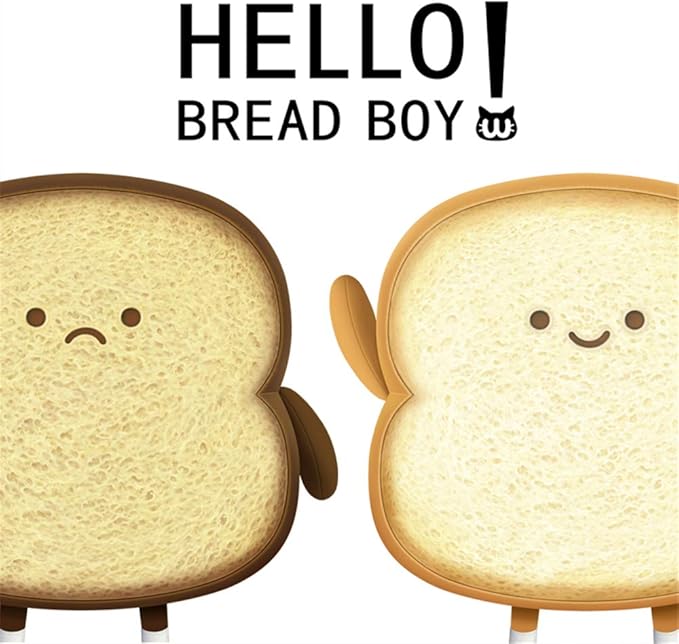 Toast Bread Pillow Funny Food Plush Toy Pillows Small Cute Stuffed Plush Sofa Pillow (Toast Bread,Golden)