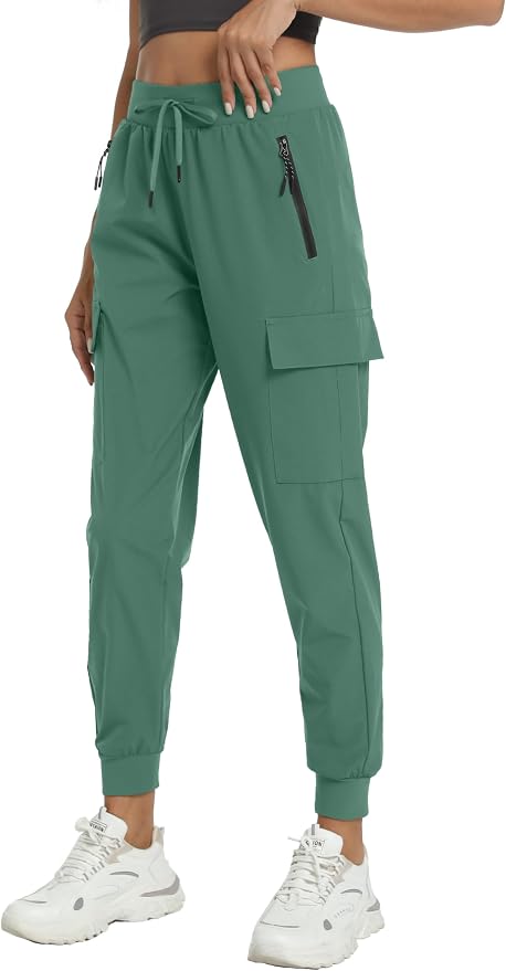 Women's Joggers Cargo Pants Lightweight Quick Dry Hiking Running Pants for Athletic Casual & Outdoor
