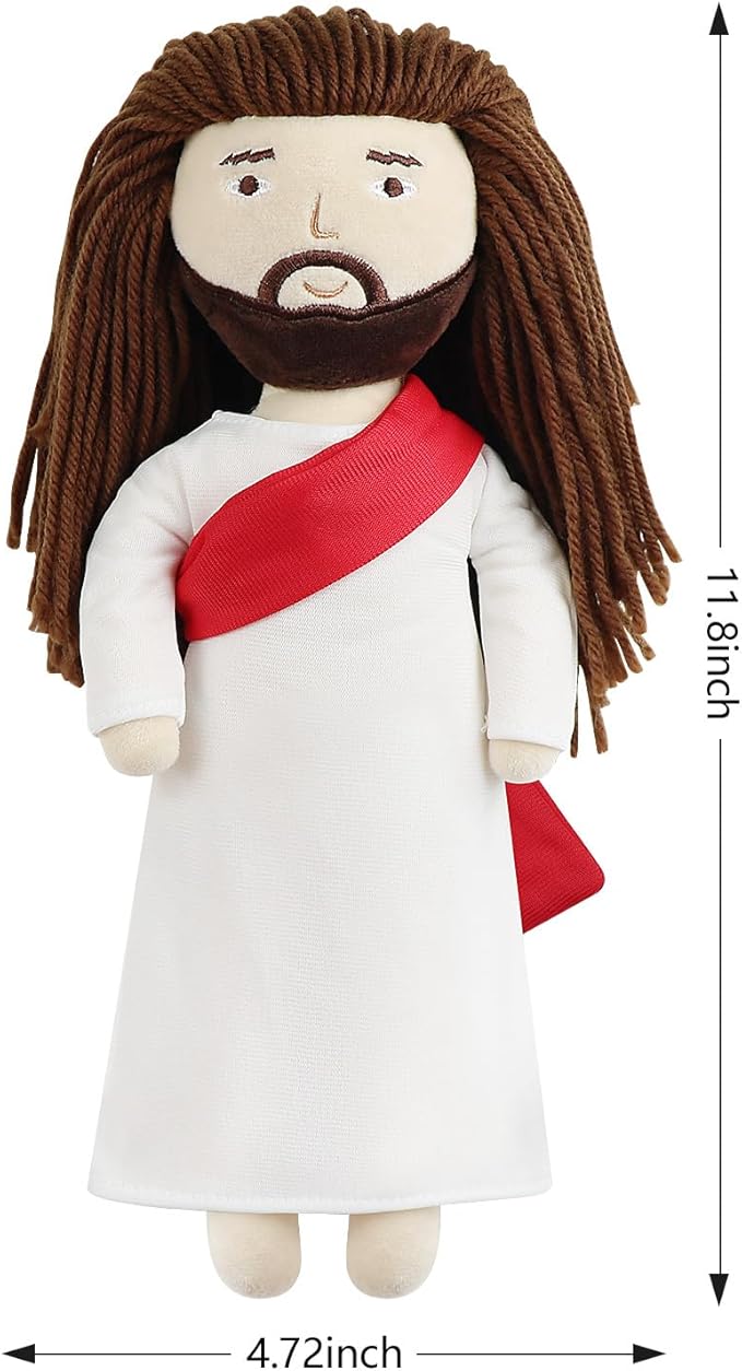 free-space Jesus Plush Doll Christ Religious Figure Toys for Boy Girl Christening Gift (Jesus)