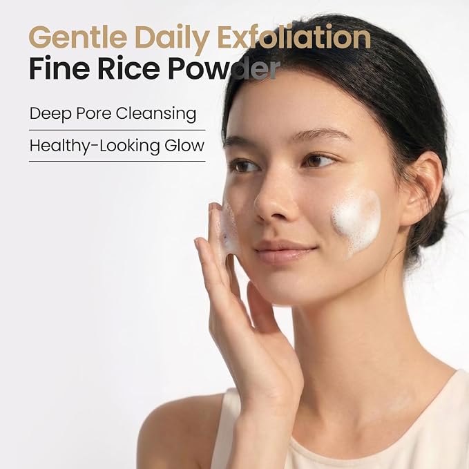 SKINFOOD Rice Daily Scrub Foam, Facial Cleanser with Face Scrub, Face Wash Fermented White Rice Bran Water, Gentle Exfoliating For Men and Women (150ml, 5.07 fl. oz.)