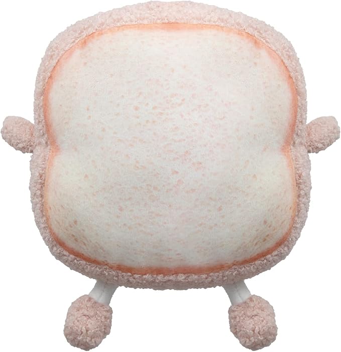 Toast Bread Pillow Funny Food Plush Toy Pillows Small Cute Stuffed Plush Sofa Pillow (Toast Bread, Pink)