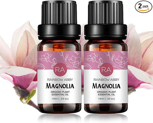 2-Pack Magnolia Essential Oil 100% Pure Oganic Plant Natrual Flower Essential Oil for Diffuser Massage Skin Care - 10ML