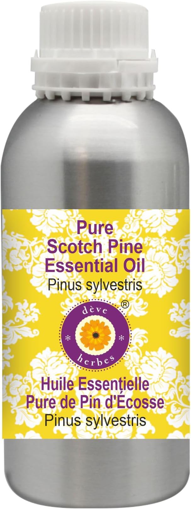 Deve Herbes Pure Scotch Pine Essential Oil (Pinus sylvestris) Steam Distilled 300ml (10 oz)