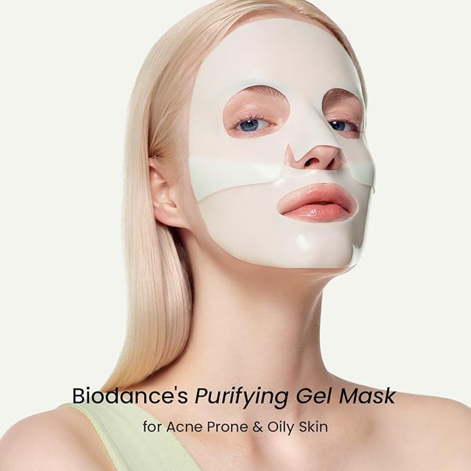 BIODANCE Refreshing Sea kelp Real Deep Mask, Overnight Hydrogel Mask, Calming, Oil & Sebum Control, Blemish Care, Korean Skin Care, Valentines Day Gifts for Her | 1.19oz(34g) x 4ea