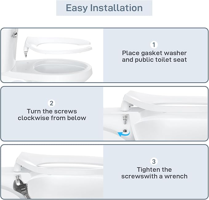 18.5 Inch Elongated Open-Front Toilet Seat, Commercial Heavy Duty Public Toilet Lid Without Cover, Never Loosen Design for Office, Church, Hospital Use (White)