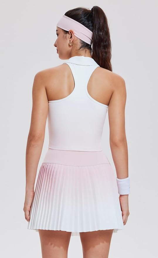 AFZ Golf Outfits for Women Preppy Golf Dress Clothes Athleisure Tennis Skirt and Top Sets