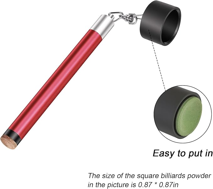 LAKE OF FIRE Pool Cue Chalk Holder – 2-in-1 Billiard Accessory with Pool Chalk Holder & Cue Tip Tool
