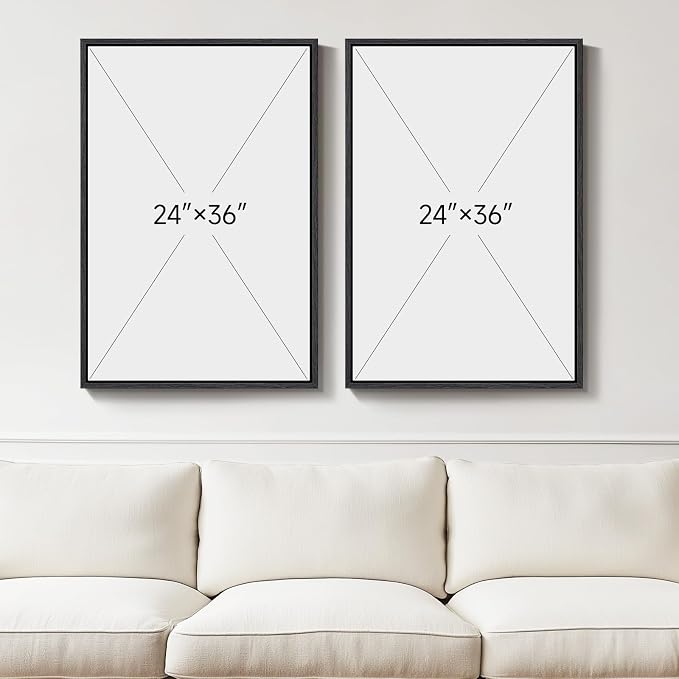 Large Framed Neutral Black Brown Abstract Wall Art for Living Room, 24x36 | 2 Piece, Canvas prints, Black beige brown paintings, Modern minimalist artwork, Stone pictures, Dining bedroom wall decor