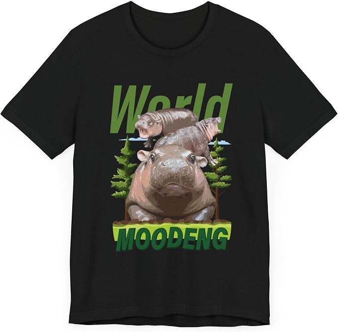 YOUNG GREEN Moo Deng Cute Sweatshirt Moo Deng Bouncy Pig T-Shirt The Cute Baby Hippo Sweatshirt Gift For Womens